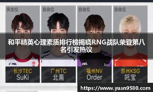 和平精英心理素质排行榜揭晓RNG战队荣登第八名引发热议
